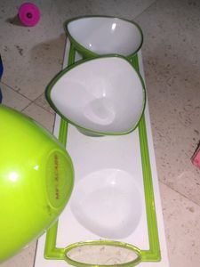 Bowl Set Of 3 With Serving Plate