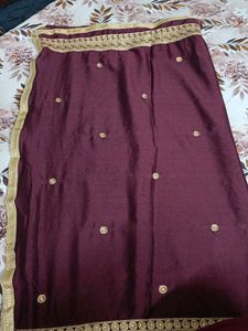 Maroon fabric combo kurta plaza dupatta parties dr