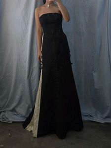 Black Strapless gown