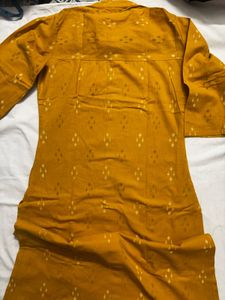 Yellow Printed Kurta