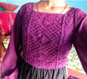 Boho Crochet Square Neck Crop Top