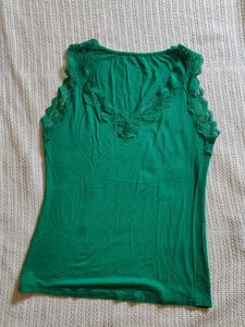 tezenis Green Lace Trim Cami Top