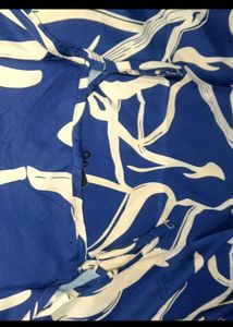 Stylish Blue Abstract Print Camisole Dress