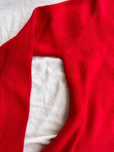 Red Knit Long Top/ Dress