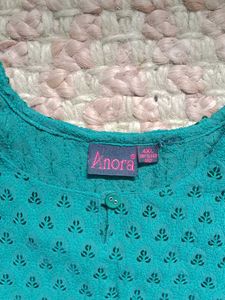 Teal Sequined Kurta