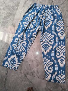 Blue Ikat Print Kurta
