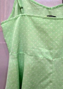 Light Green Polka Dot Peplum Top