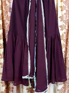 New Maroon Sharara Pant &amp; Shawl