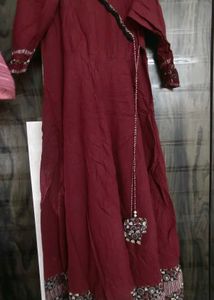 Maroon Anarkali Kurta