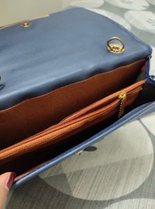 Stylish Navy Blue Chain Sling Bag