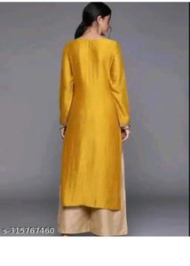 New Yellow Beautiful kurti
