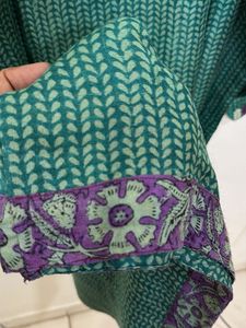 Green Embroidered Kurta
