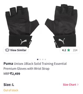 Puma Gym Gloves Size L – Used