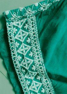 Green Embroidered Kurta Set