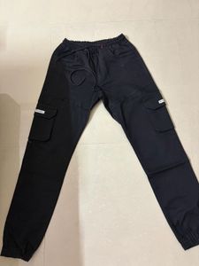 Premium Black Cargo Joggers with Pockets