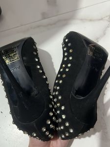 Aldo Embellished Black Heels uk 2 us-35