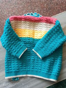 Colorful Knitted Baby Cardigan