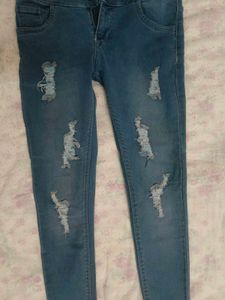 Stylish Distressed High-Waisted Jeans