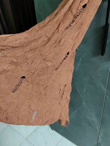 Distressed Long Sleeve Maxi Dress