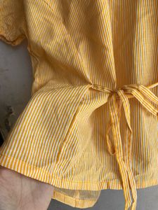 Chic Striped Puff Sleeve Blouse