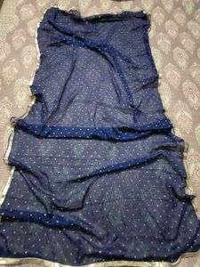Stunning Orange &amp; Royal Blue Embroidered Salwar Ka