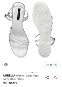 STUNNING &amp; NEW: Aurelia Silver Block Heels