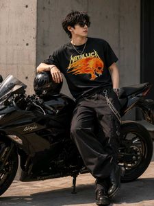 Metallica "Flame Skull" Single stich T-Shirt