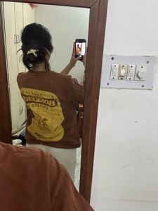 Brown Graphic Print T-Shirt