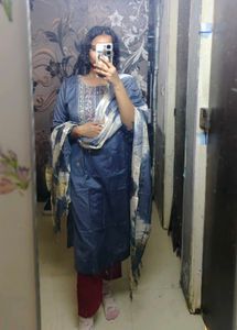 Embroidered Kurta Set with Dupatta