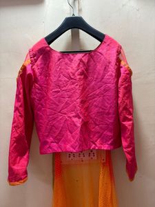 Orange Lehenga choli ready made