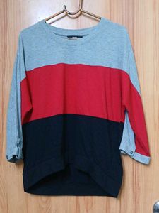 Color Block 3/4 Sleeve Top