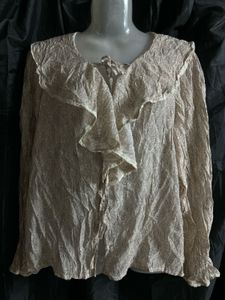 Vintage Floral Ruffle Blouse