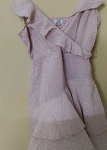 Light Pink Floral Smocked Dress