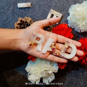 Alphabet Resin Keychain