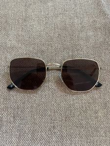Brown Stylish Hexagonal Sunglasses
