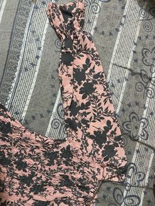 Smocked Floral Print Top