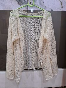 Cream Lace Cardigan