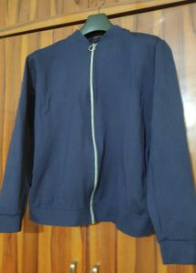 Navy Blue Zara Bomber Jacket