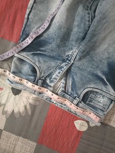 Stylish Acid Wash Wide Leg Jeans