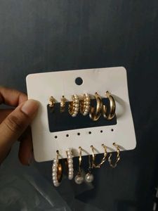 Fashionable Hoop Earring Set