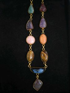 Real Crystal Gemstone Statement Necklace