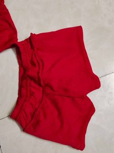Red Ruffle swimming Set