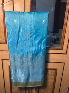 Beautiful Blue Art Silk Saree