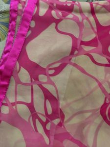 Vibrant Pink Saree with Matching Blouse