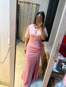 pretty pink slit gown 🩷🦋🎀