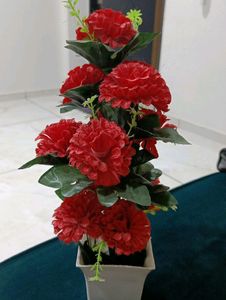 Dahlia Artificial Flowers Pot