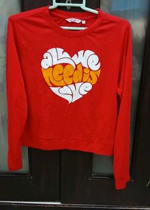 Red Long Sleeve "All You Need Is Love" Sweatshirt
