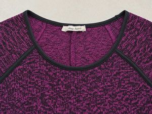 Purple Knot Front Long Sleeve Top