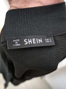 Chic Black Tie-Neck Top