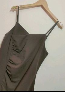 Olive Spaghetti Strap Dress For 36 Bust